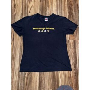 Nike Pittsburgh Pirates MLB Women's T-shirt V Neck Sz L Large VTG‎ Vintage 2008